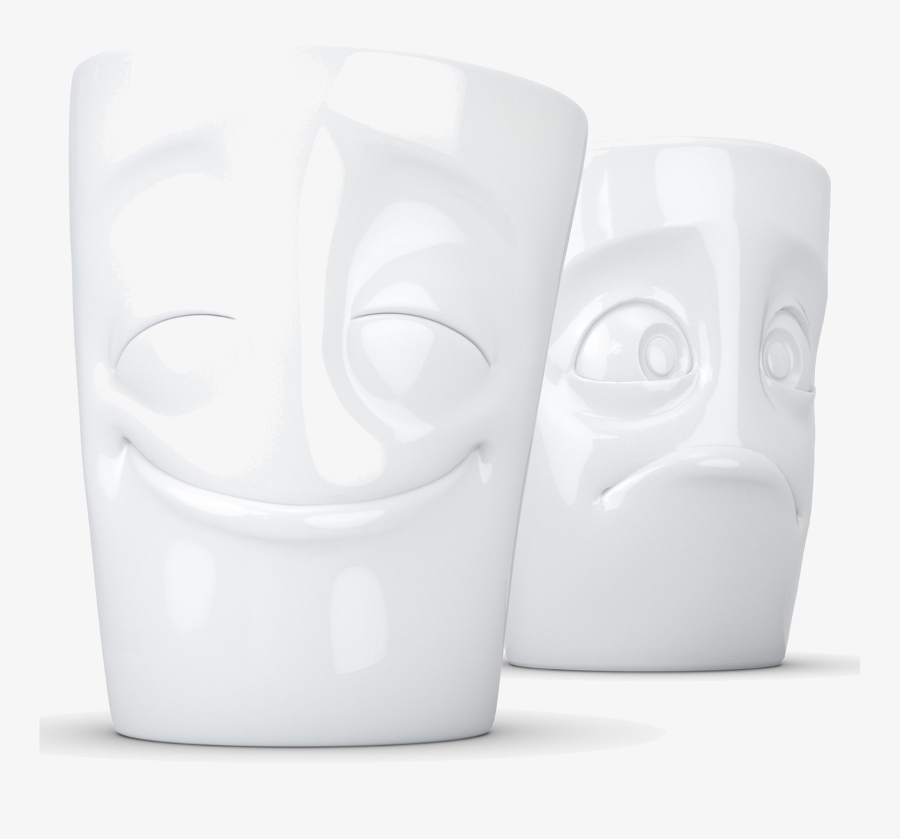 Muggar 2-pack - Glad & Förvånad Tassen Muggar/koppar i porslin, keramik, papper eller biologiskt material organiskt