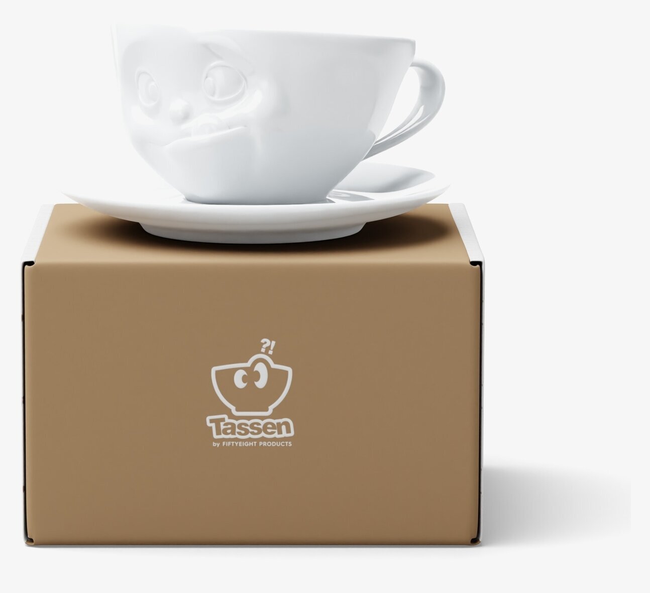 Kaffekopp Med Fat - Smaskens Tassen Muggar/koppar i porslin, keramik, papper eller biologiskt material organiskt ekologiskt