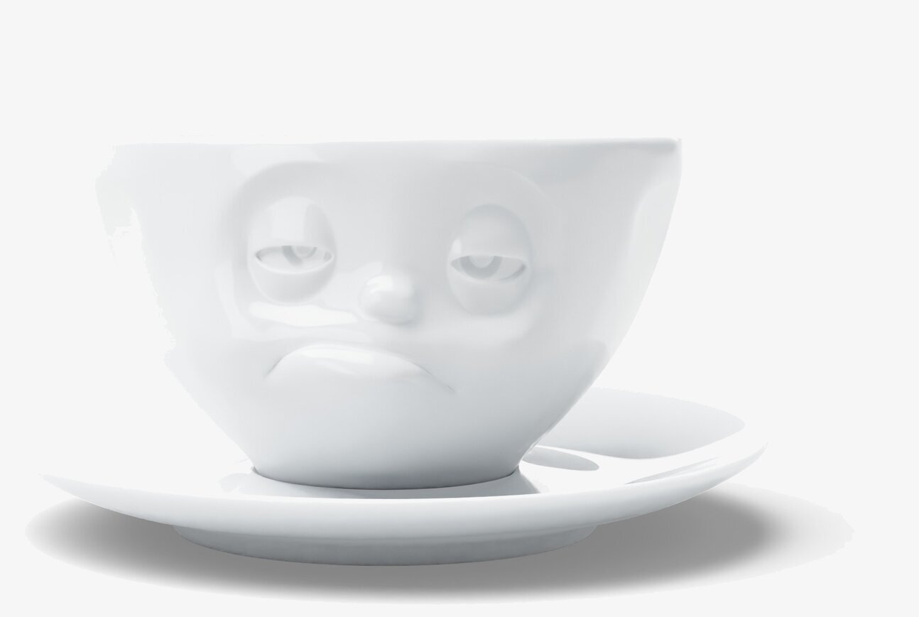 Kaffekopp Med Fat - Trötter Tassen Muggar/koppar i porslin, keramik, papper eller biologiskt material organiskt ekologiskt