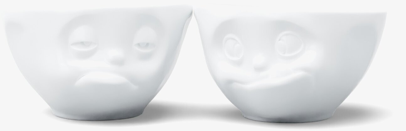 Porslinsskålar Medium Set/2 - Smaskens & Trötter Tassen Skålar att äta ur tilltugg Såskannor/Vispskål Skål servering