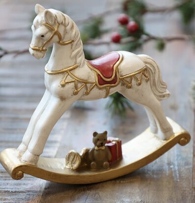 Bild av vintage gunghäst med elegant och lekfull design