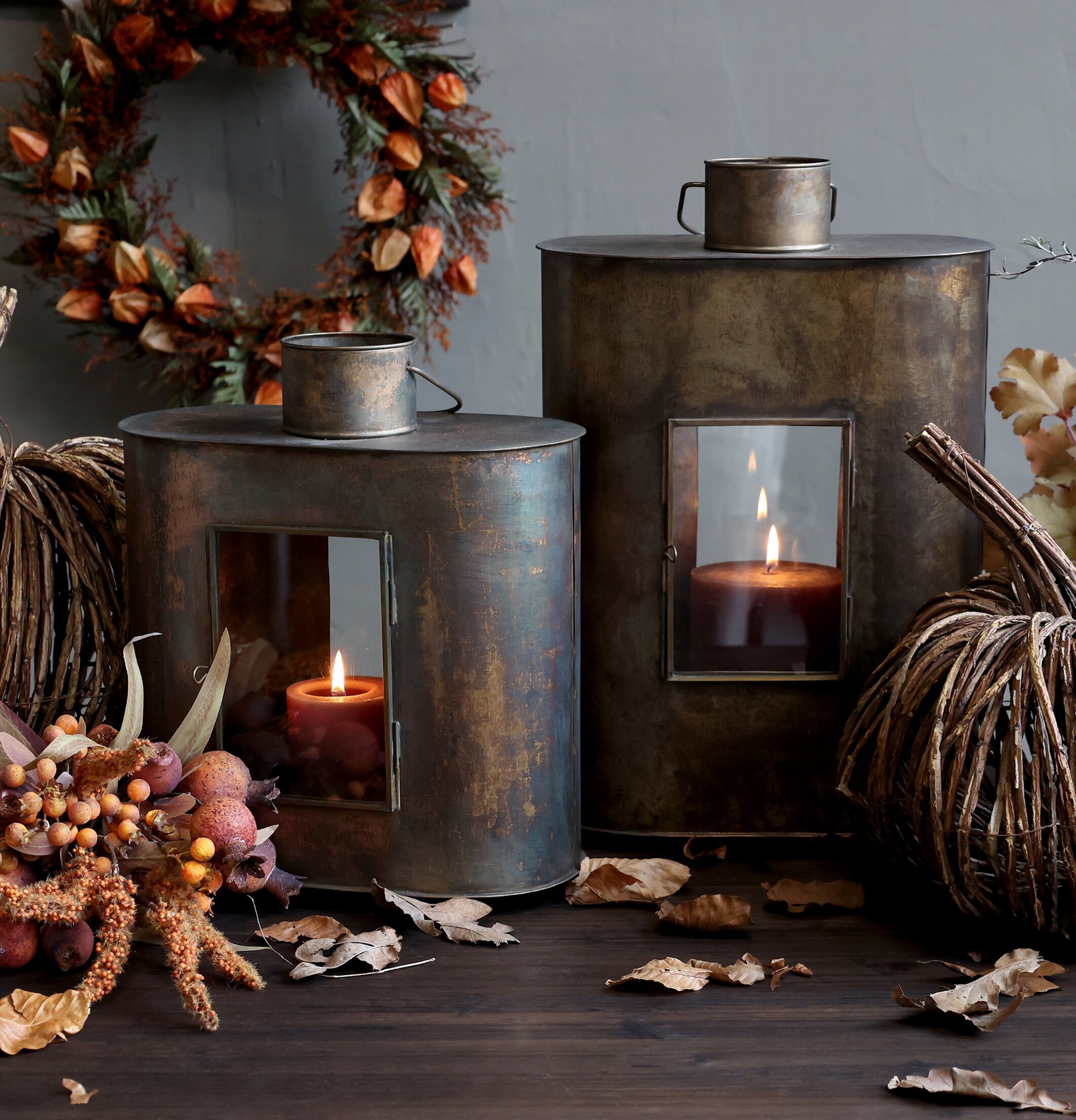 Lanterna Antik Mässing Stor Liten Chic Antique Lanternor