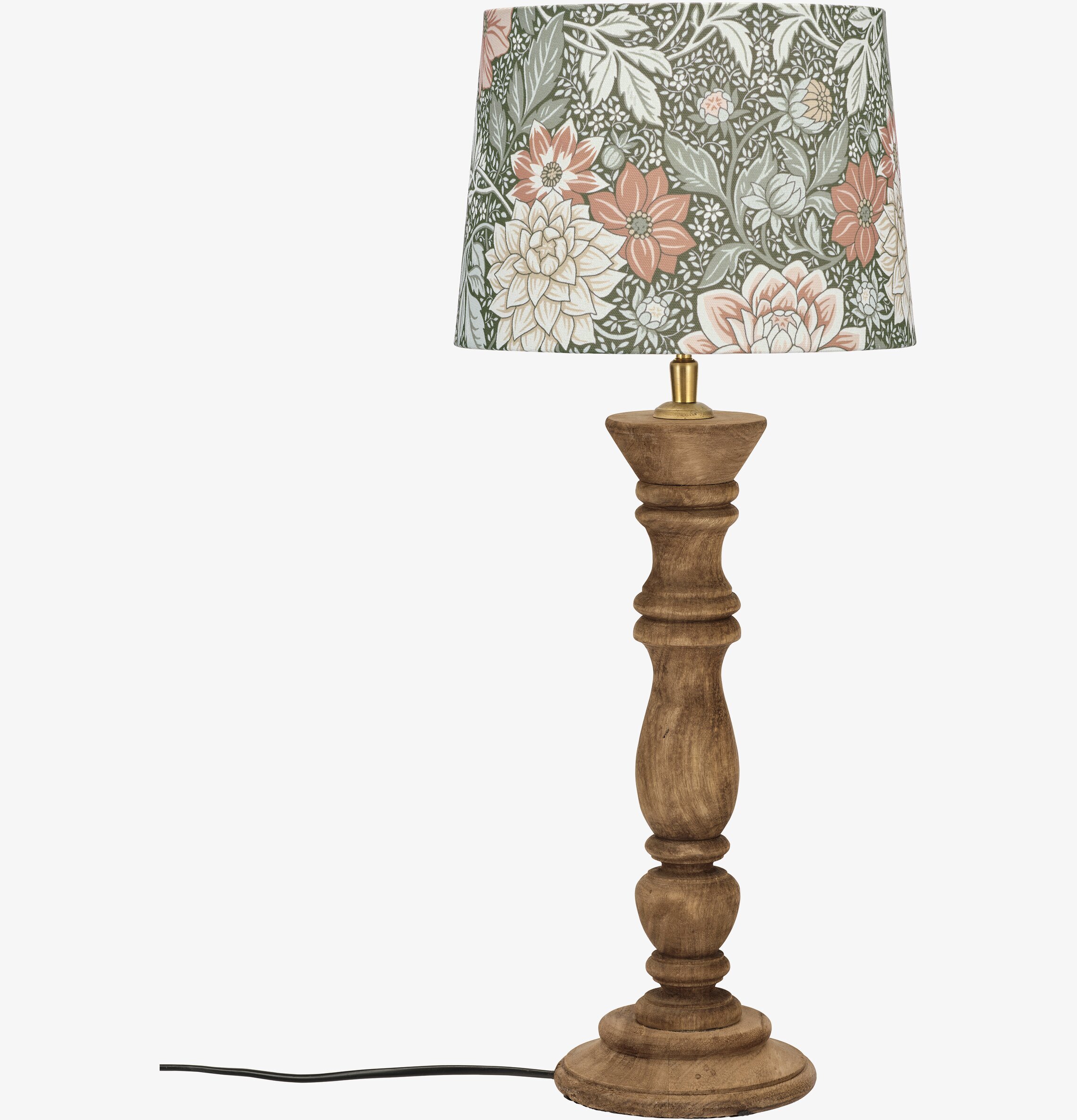 Lodge Bordslampa Aged Brown Inkl skärm Dahlia Grön PR Home Lampor Taklampor Golvlampor Bordslampor LED-lampor Ledlampor