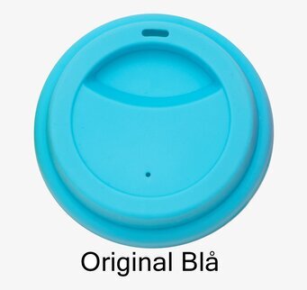 Bild av blått silikonlock med praktisk och stilren design