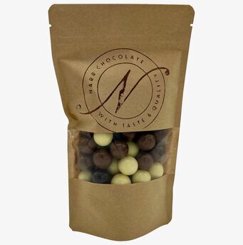 Bild av lockande chokladprodukter i hållbar förpackning