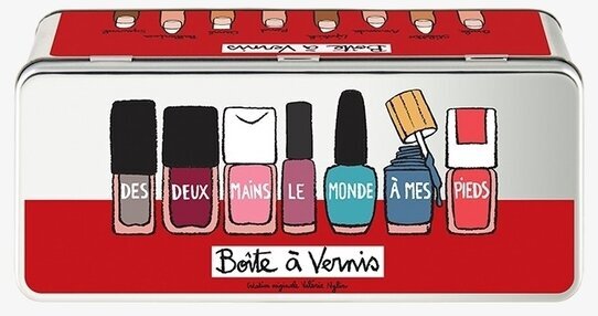 Plåtburk Nagellack Derriére la porte Plåtburkar Metallburkar