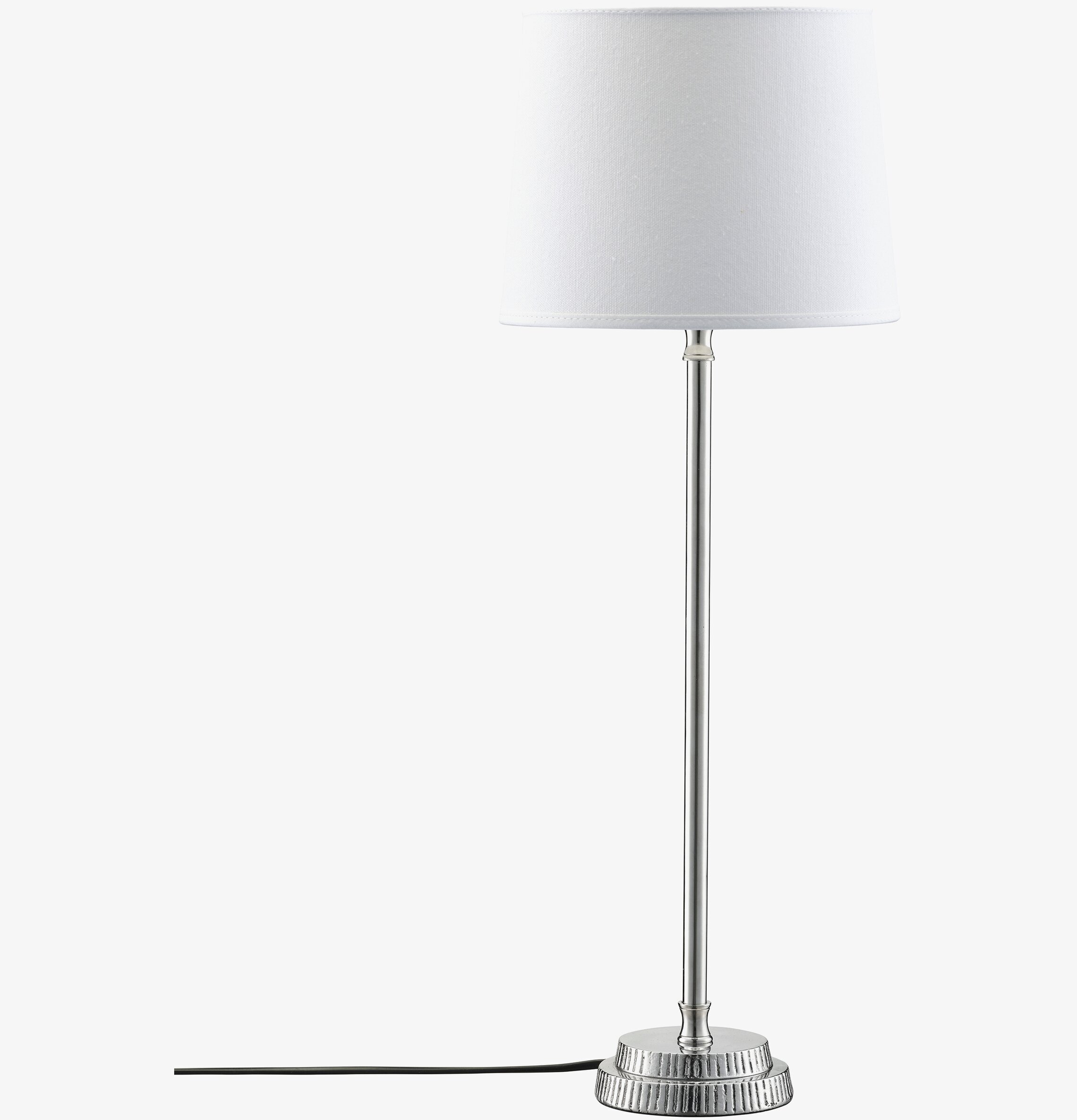 Bordslampa Krom med vit skärm PR Home Lampor Taklampor Golvlampor Bordslampor LED-lampor Ledlampor Fönsterlampor Ljusslingor för