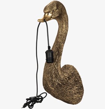 Bild av elegant gyllene svanvägglampa med unik design