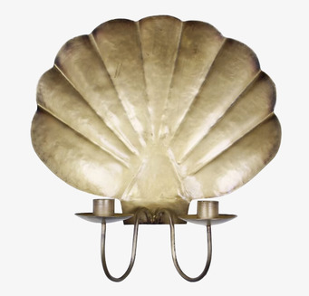 Bild av elegant väggmonterad lampett i antik mässing