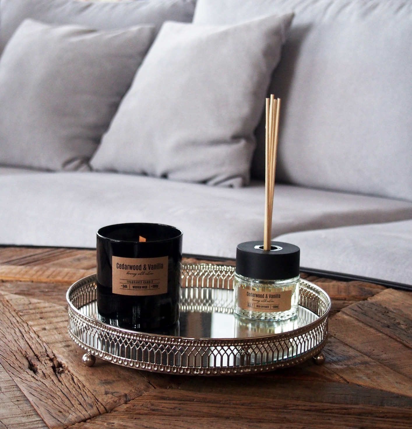 Doftljus Träveke - Cederträ & Vanilj 4Living Doftljus/doftpinnar