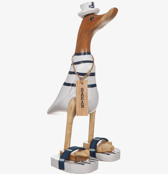 Bild av stilfull anka i bambu och trä med sjömanstema