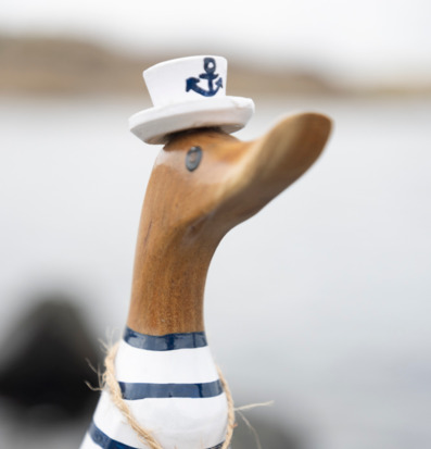 Bild av charmig bambuanka med maritimt tema och stil