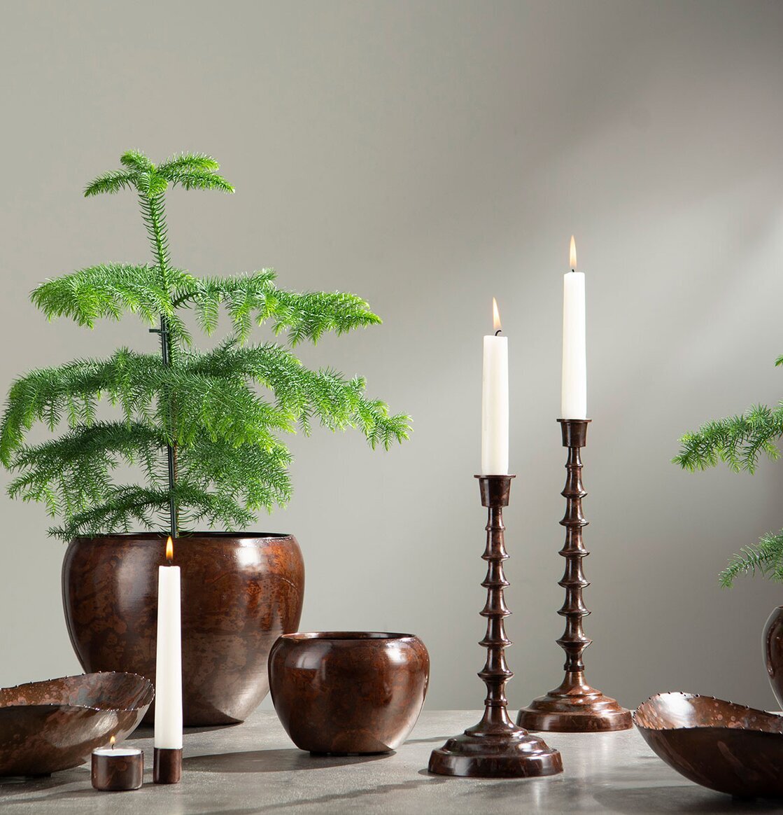 Kronljushållare Magnet Brown Onyx A Lot Decoration Ljusstakar Adventsstakar Ljushållare Ljushyllor