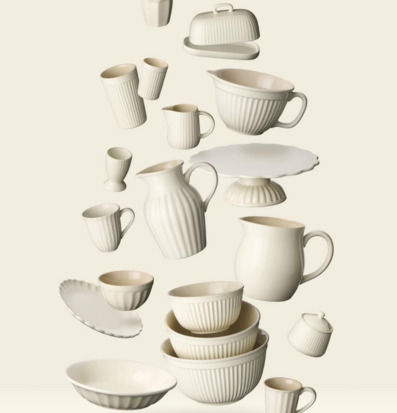 Bild av harmoniska köksartiklar i ljusgräddig nyans