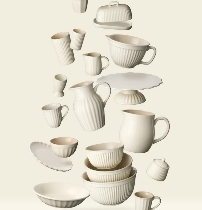 Mugg Mynte Butter Cream IB Laursen Muggar/koppar i porslin, keramik, papper eller biologiskt material organiskt ekologiskt