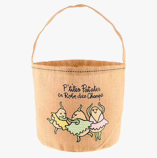 Bild av charmig och praktisk förvaringspåse i jute