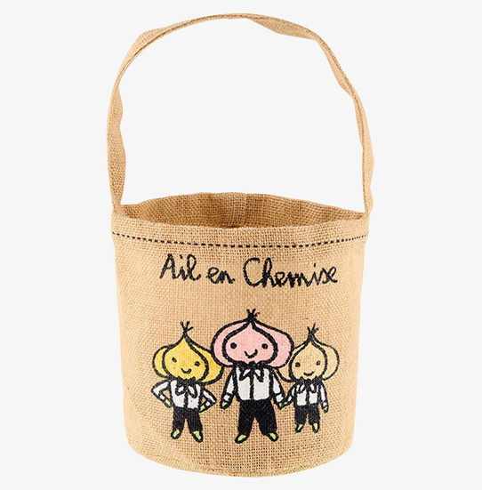 Bild av charmig och funktionell förvaringspåse i jute