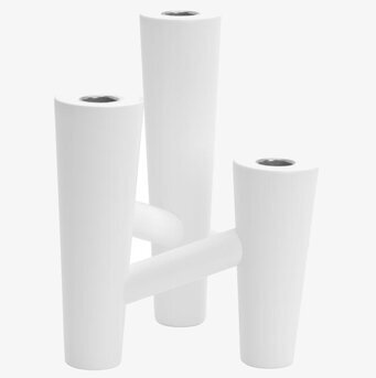 Bild av modern vit ljusstake med elegant design