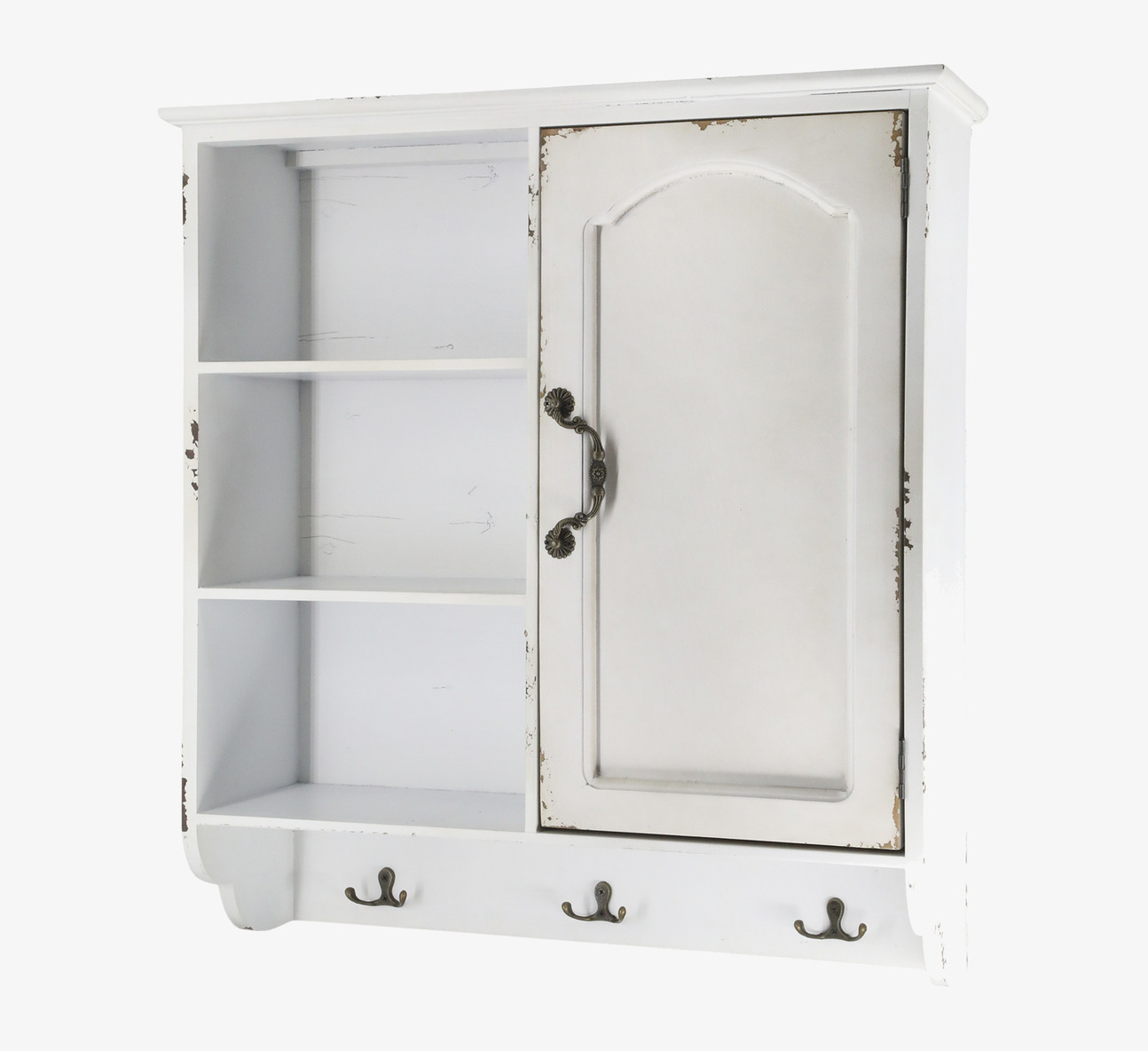 Väggskåp Creme Chic Antique Skåp (ej för nycklar eller medicin) Vägghyllor som mer är en möbel