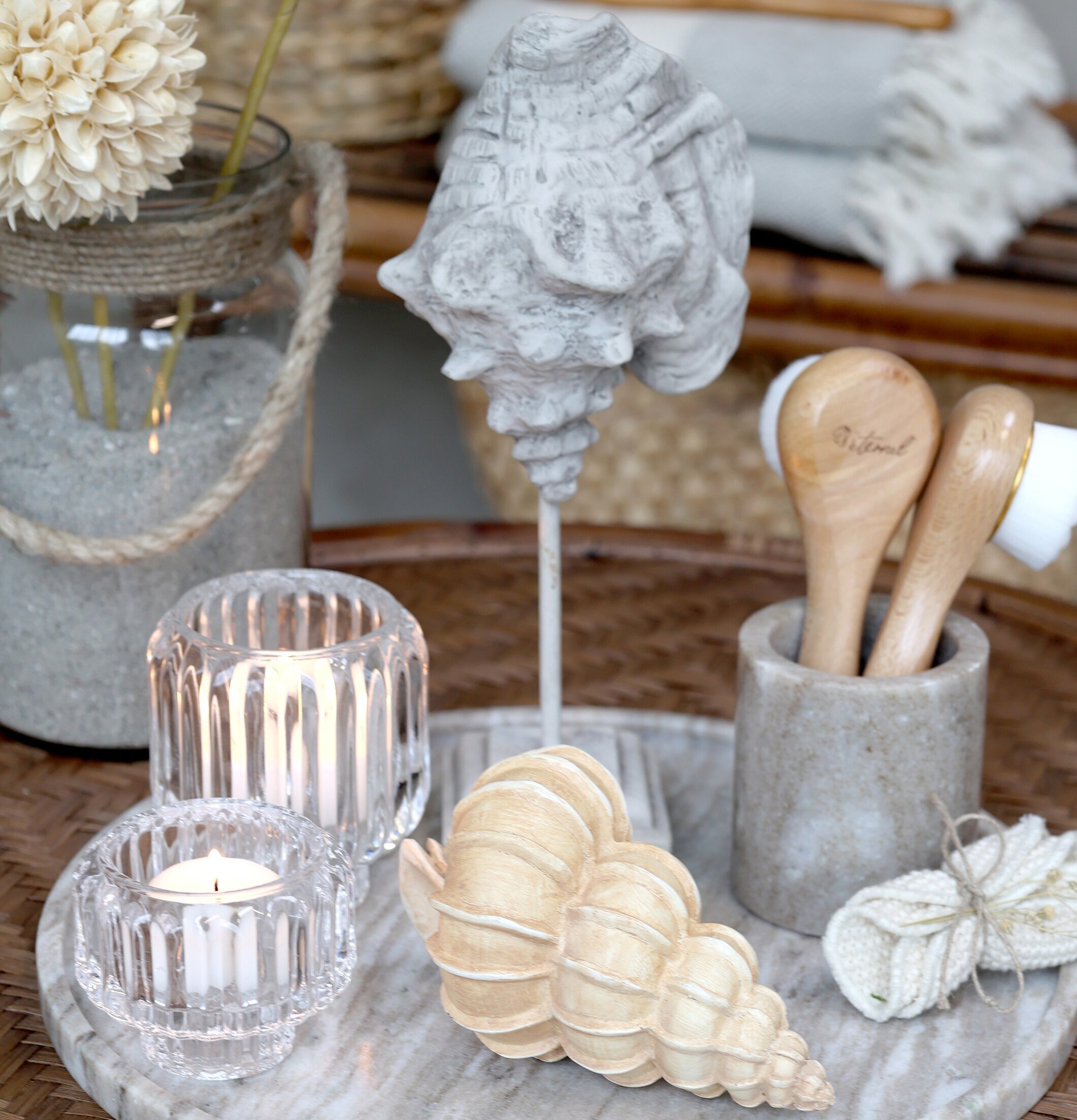 Snäcka Natur Chic Antique Övrig prydnad/dekoration för inredning innemiljö