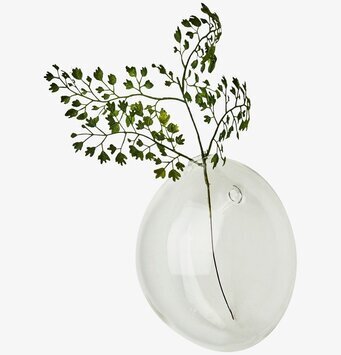 Bild av elegant väggvas i klart glas för modern inredning