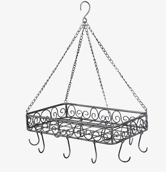 Bild av dekorativ och praktisk takhylla i antikgrå design