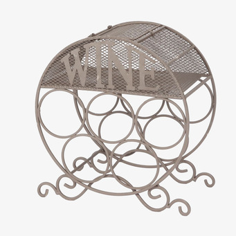 Bild av antikt vinställ i taupe med vintagekänsla