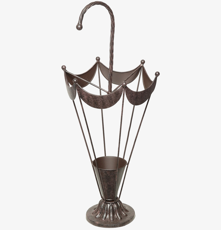 Bild av stilrent paraplyställ med antikbrun finish