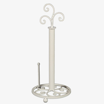 Bild av dekorativ och funktionell pappershållare i smide