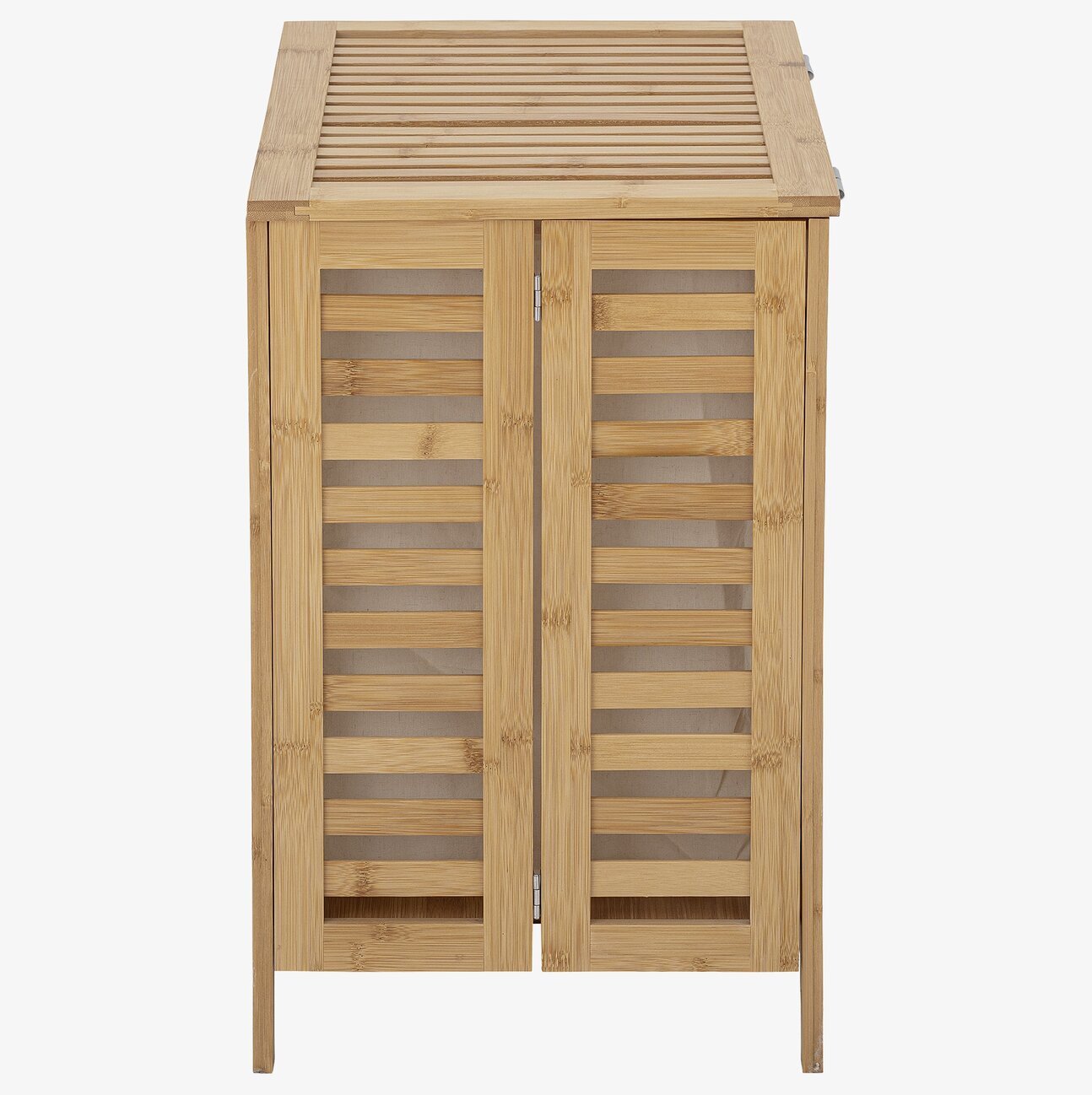 Bild av rektangulär tvättkorg i bambu med stilren design