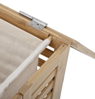 Bild av elegant bambu tvättkorg med hållbar design