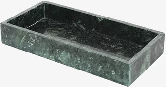Bild av rektangulärt grönt marmorfat med unik design