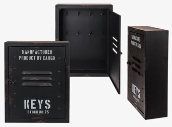 Bild av industriellt nyckelskåp med stil och funktionalitet
