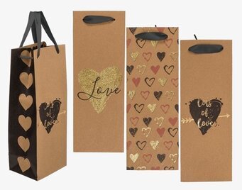 Bild av eleganta presentpåsar för vinflaskor