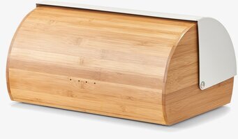 Bild av stilren och funktionell brödbox i bambu