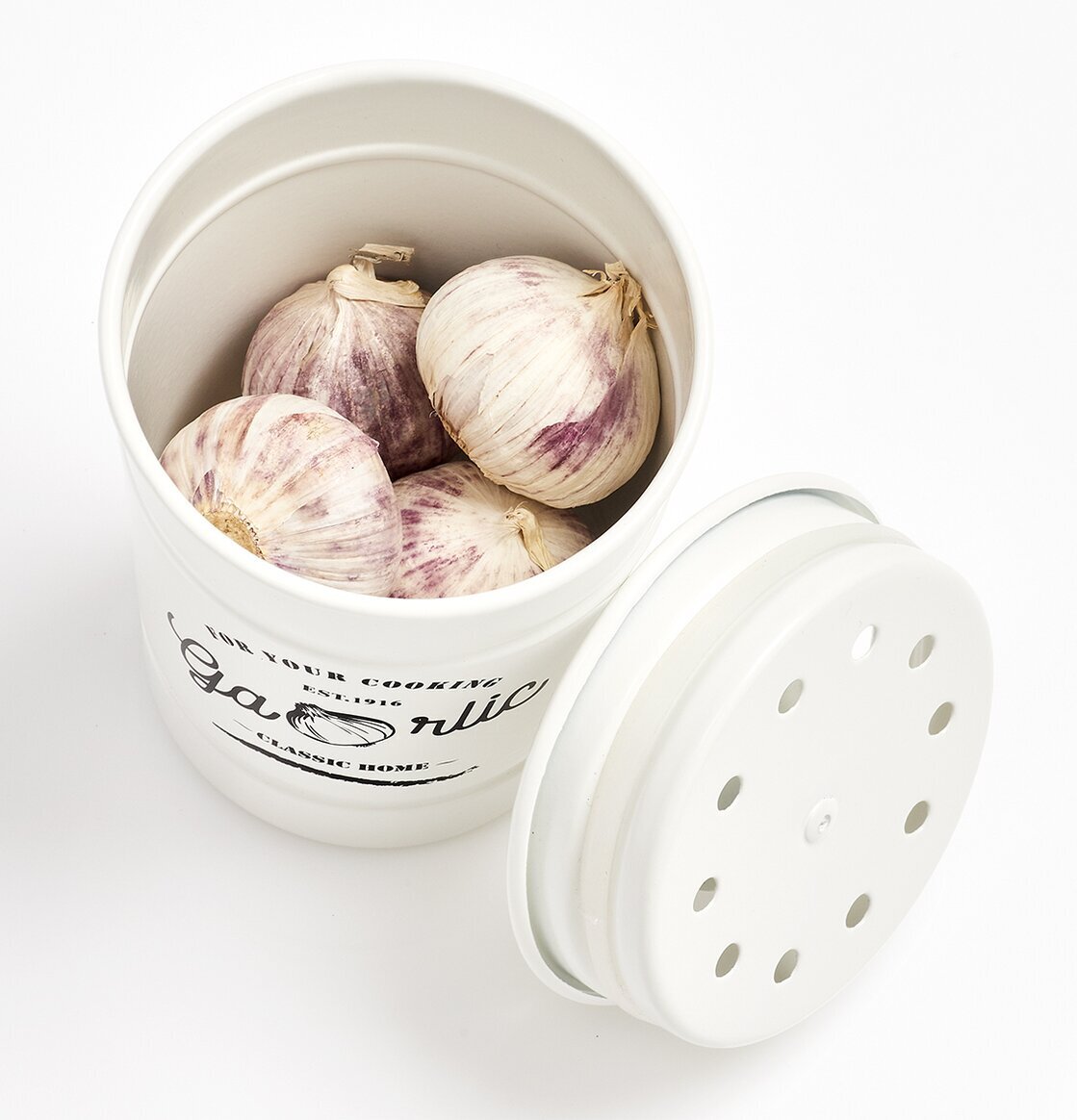 Plåtburk Vitlök Vit Zeller Plåtburkar Metallburkar