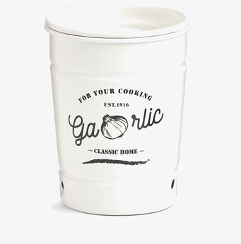 Bild av stilren och funktionell plåtburk för vitlök