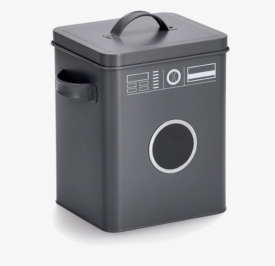 Plåtburk Tvättmedel Antracit Stor Zeller Plåtburkar Metallburkar