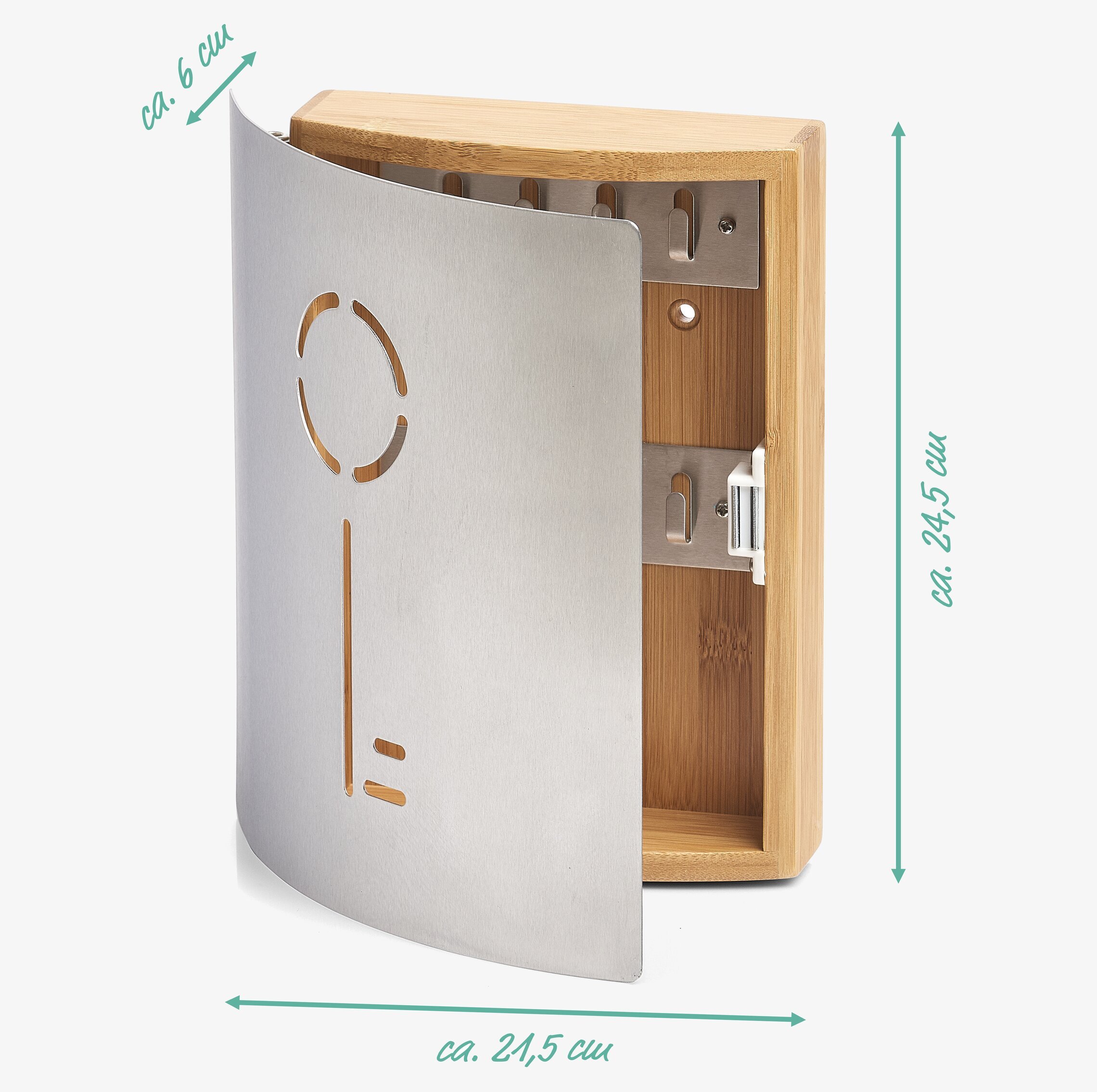 Nyckelskåp Key Bambu Zeller Nyckelförvaring Nyckelhängare