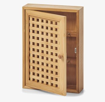 Bild av stilrent nyckelskåp i bambu med unik design