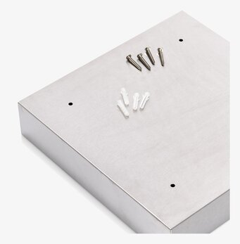 Bild av robust nyckelskåp i rostfritt stål, stilren design