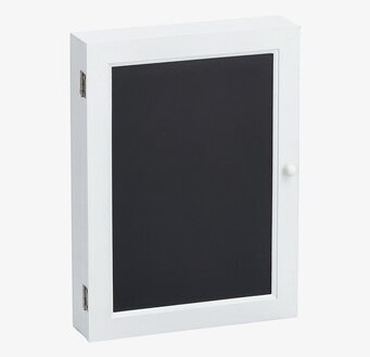 Foto av stilrent nyckelskåp med griffeltavla för hemmet