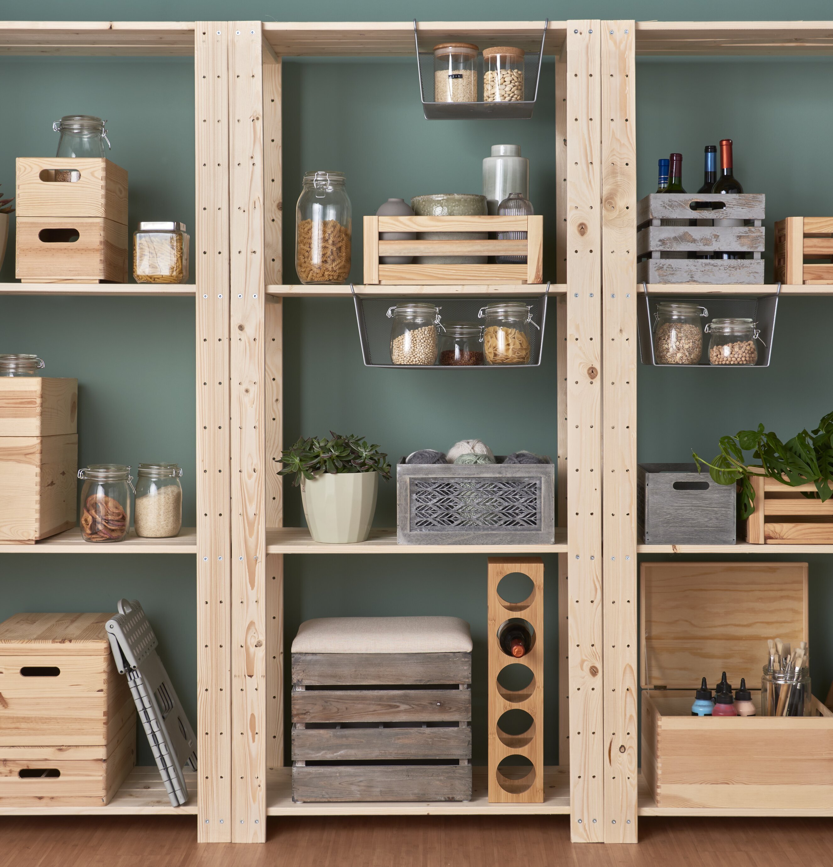 Bild av ett stilfullt och funktionellt förvaringssystem