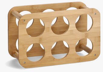 Bild av vinställ i bambu för sex flaskor, hållbart val