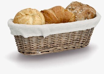 Bild av brödkorg med rustikt utseende och olika bröd
