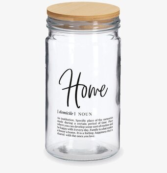 Bild av stilren och funktionell förvaringsburk i glas