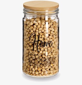 Bild av stilren och praktisk förvaringsburk i glas