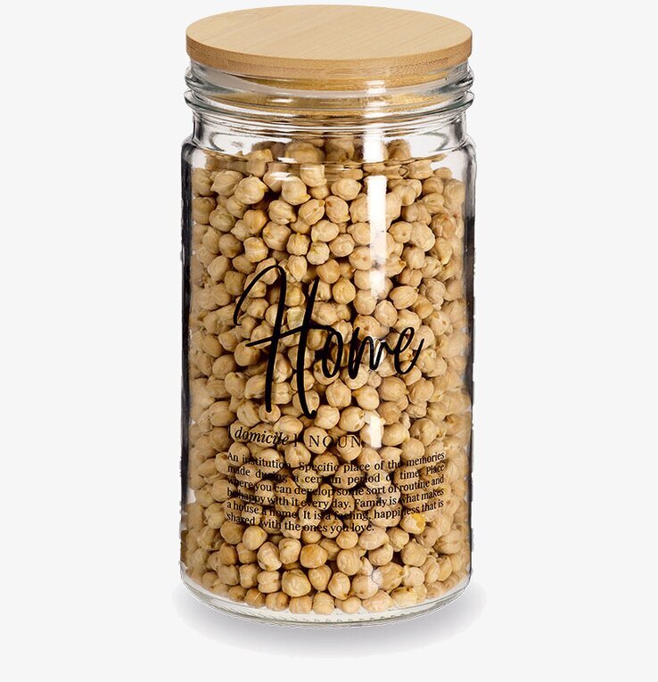 Bild av stilren och praktisk förvaringsburk i glas