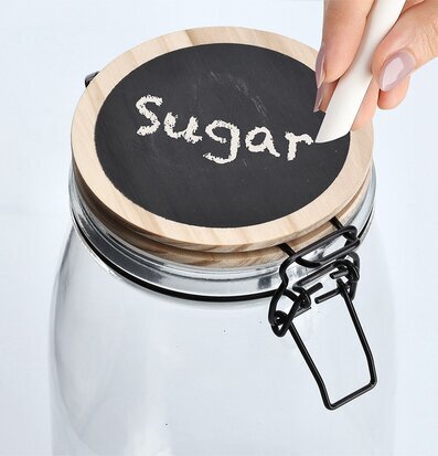 Bild av glasburk med griffellock för flexibel förvaring