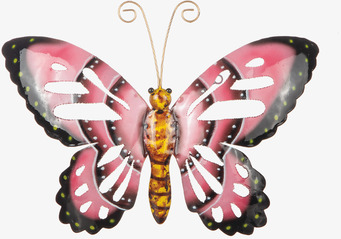 Bild av unik fjärilsdekoration i hamrad plåt, 38 cm